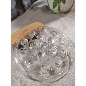 Vintage 6-in Glass Flower Frog